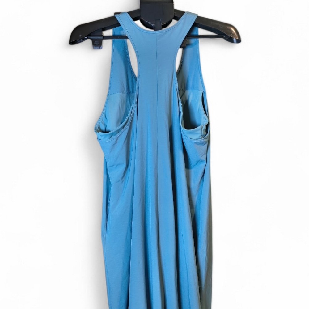 Halara XL Blue High Low Racerback Swim Dress Athletic Tank Dress - Picture 5 of 6